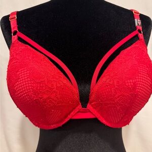 Victoria's Secret Vibrant Red Lace Bra - Very Sexy push-up